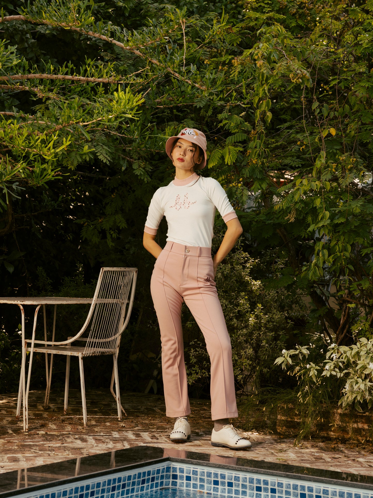 BB FLARE TROUSERS - PINK