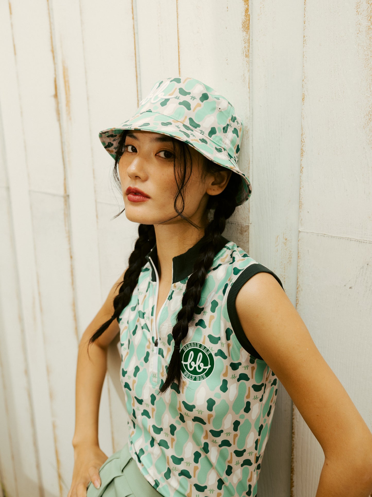 BUNKER PRINTED BUCKET HAT - GREEN