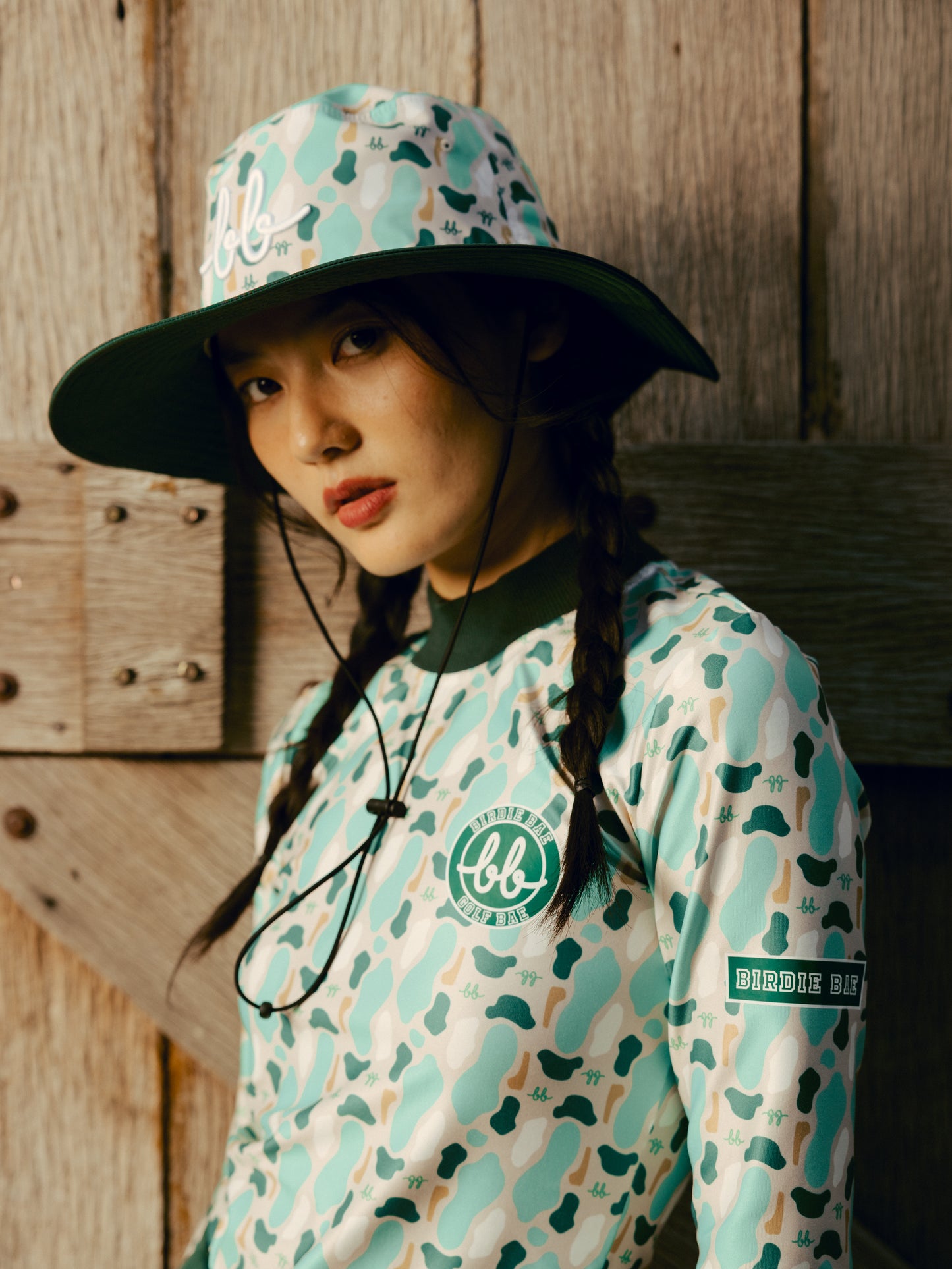 WIDE BUNKER PRINTED BUCKET HAT - GREEN