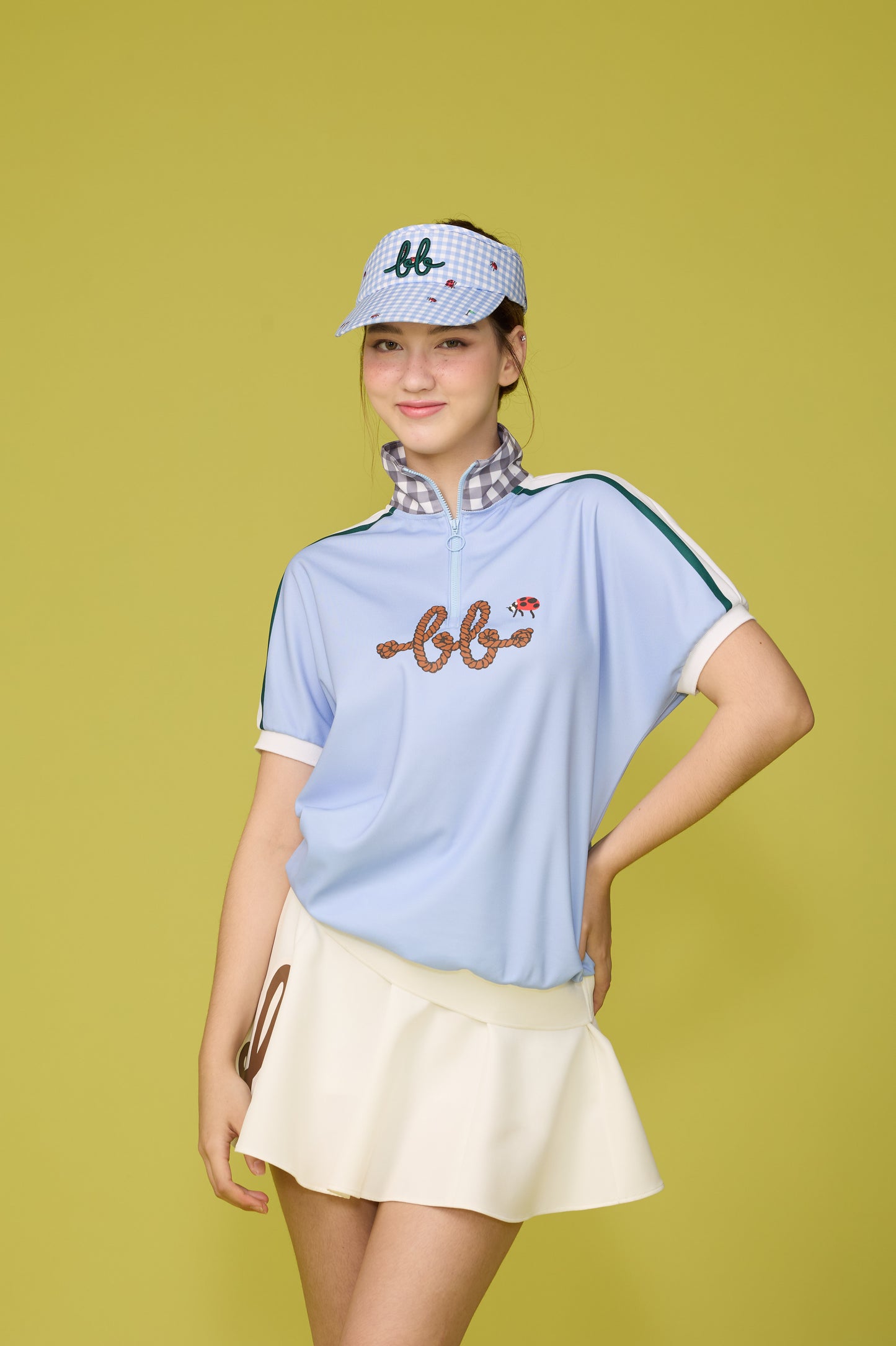 BB GINGHAM VISOR - BLUE