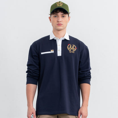 NERDY MEN OXFORD POLO - NAVY