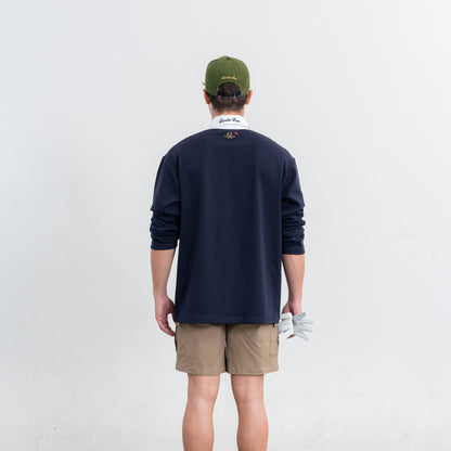 NERDY MEN OXFORD POLO - NAVY