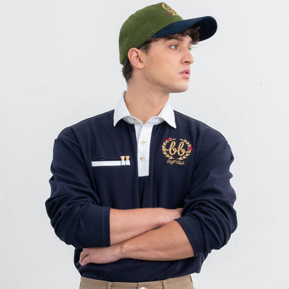 NERDY MEN OXFORD POLO - NAVY