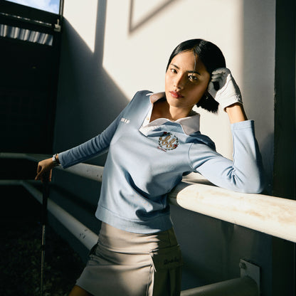 NERDY WOMEN OXFORD POLO - BLUE