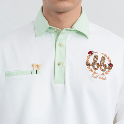 NERDY MEN OXFORD POLO - WHITE