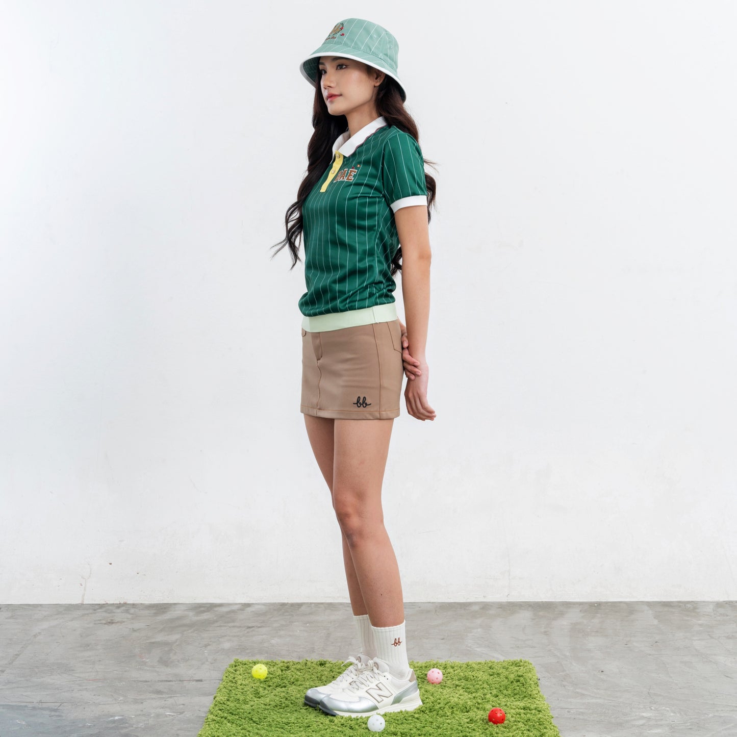 COURT WOMEN SCALLOP POLO - GREEN