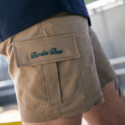 GAME ON MEN CARGO SHORTS - BROWN