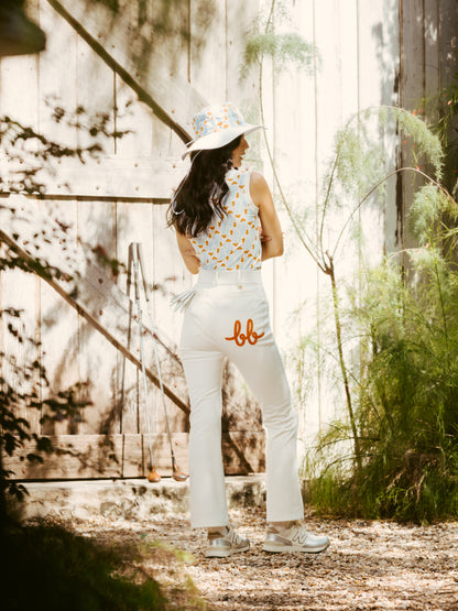 BB FLARE TROUSERS - WHITE