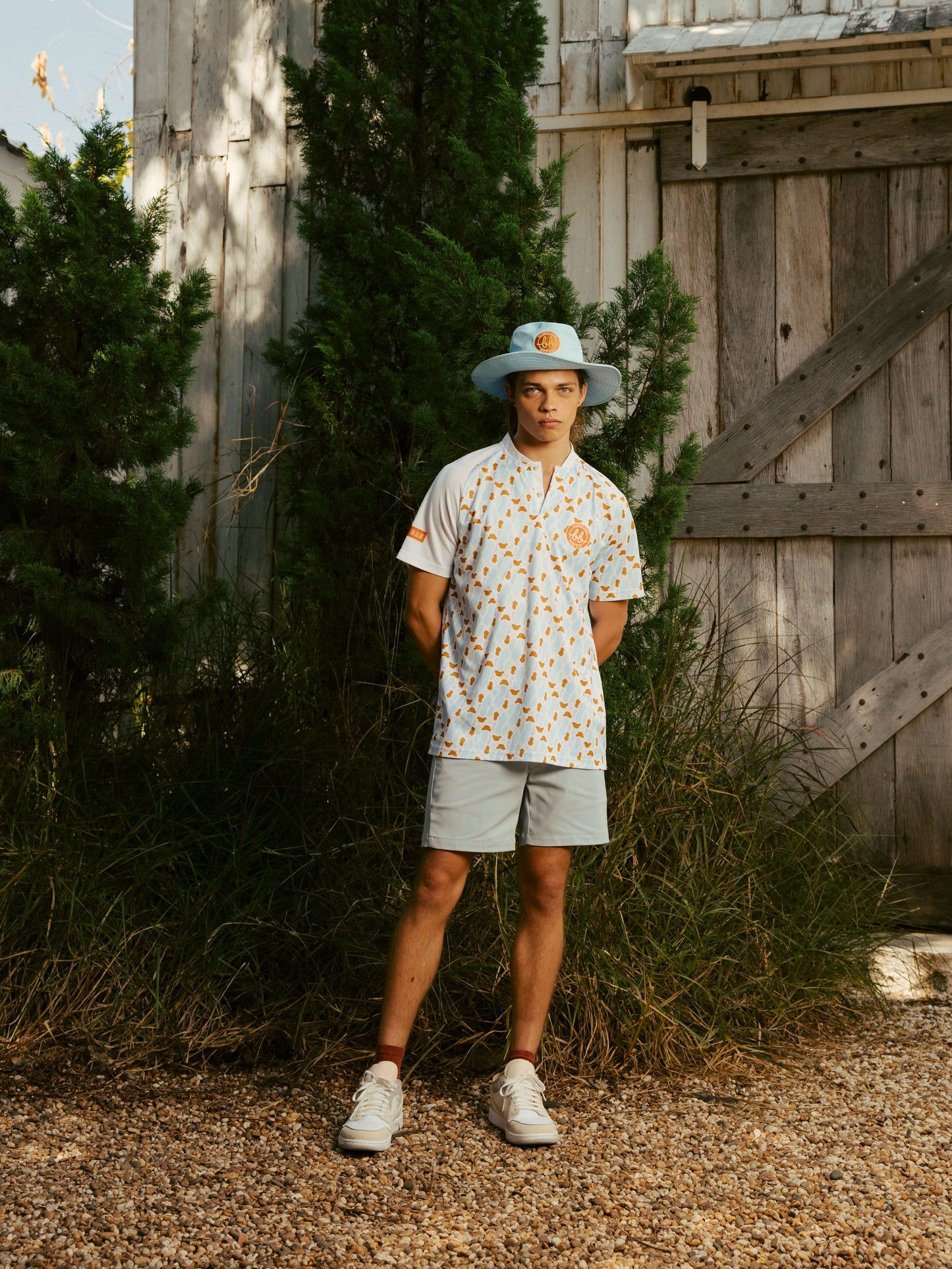MEN PRINTED BUNKER TOP - WHITE