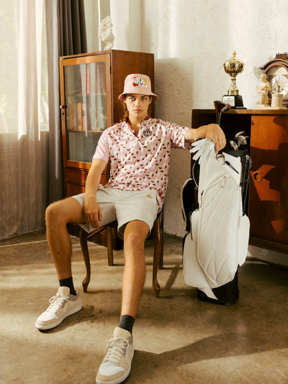 MEN PRINTED BUNKER TOP - PINK