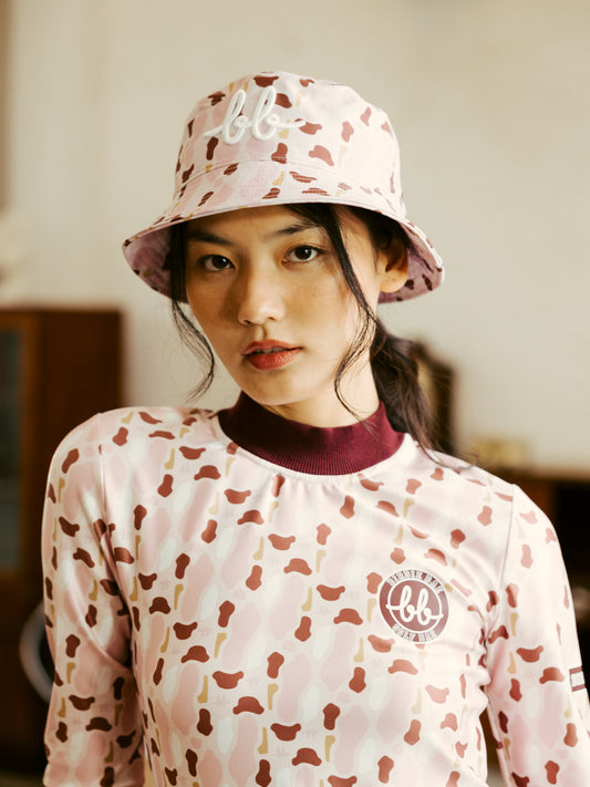 BUNKER PRINTED BUCKET HAT - PINK