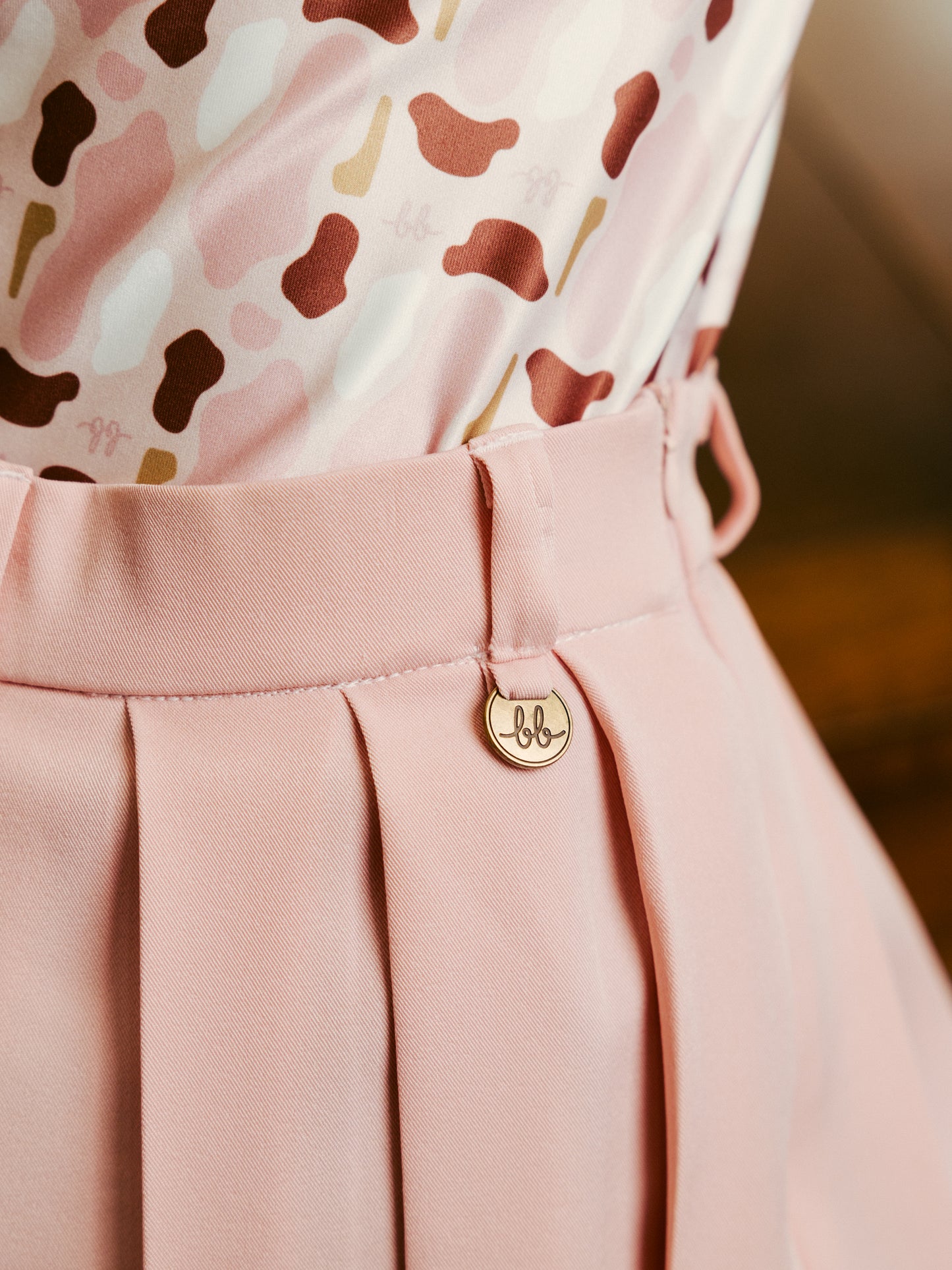 PLEATED GOLF SKORT - PINK