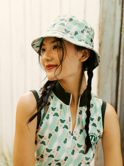 BUNKER PRINTED BUCKET HAT - GREEN
