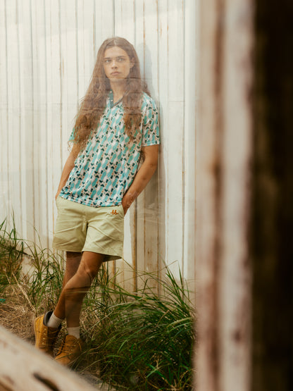 MEN GOLF SHORTS - CELERY