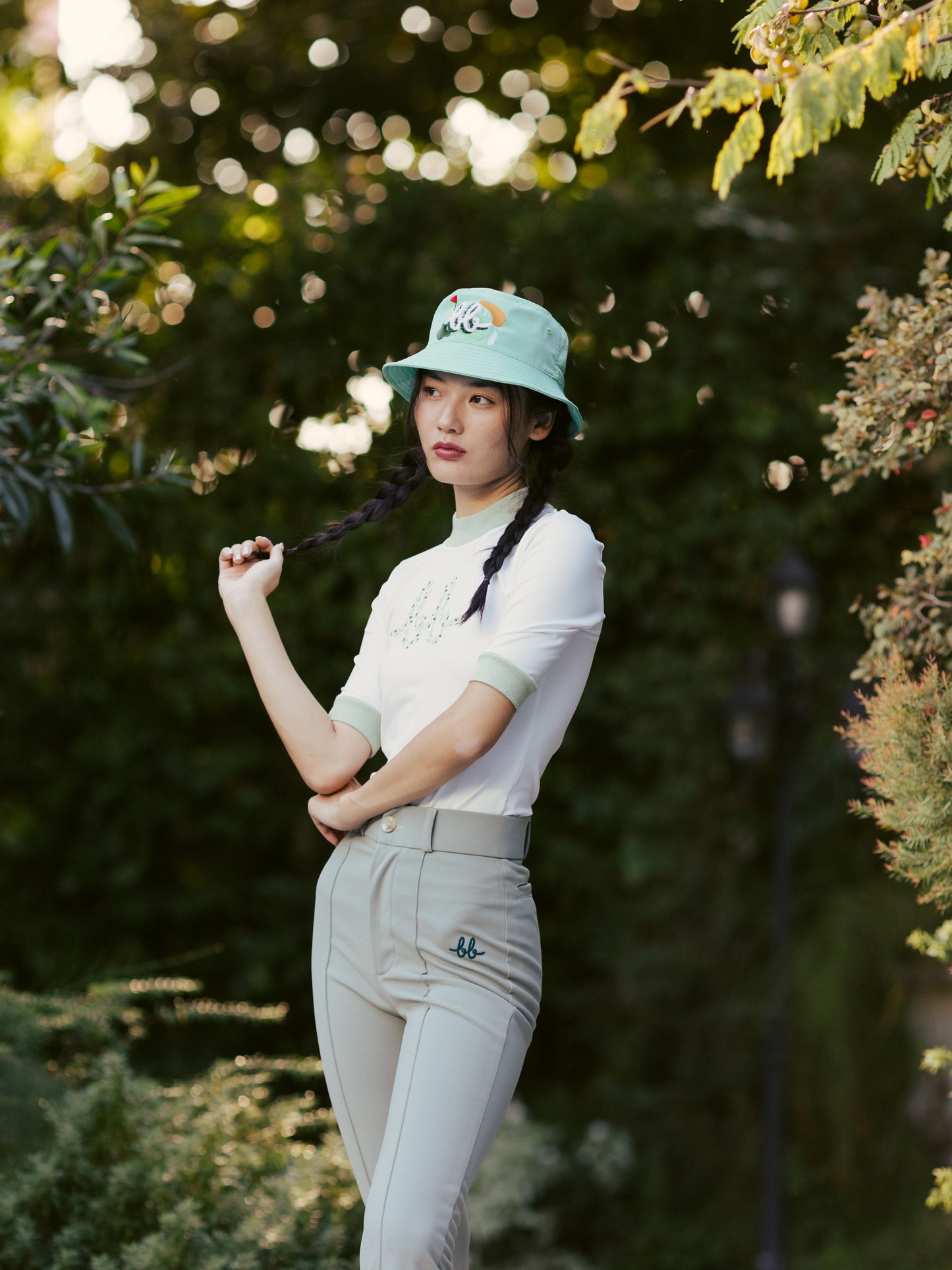 BB FLARE TROUSERS - GREEN