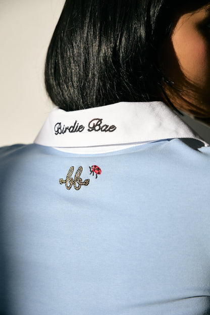NERDY WOMEN OXFORD POLO - BLUE