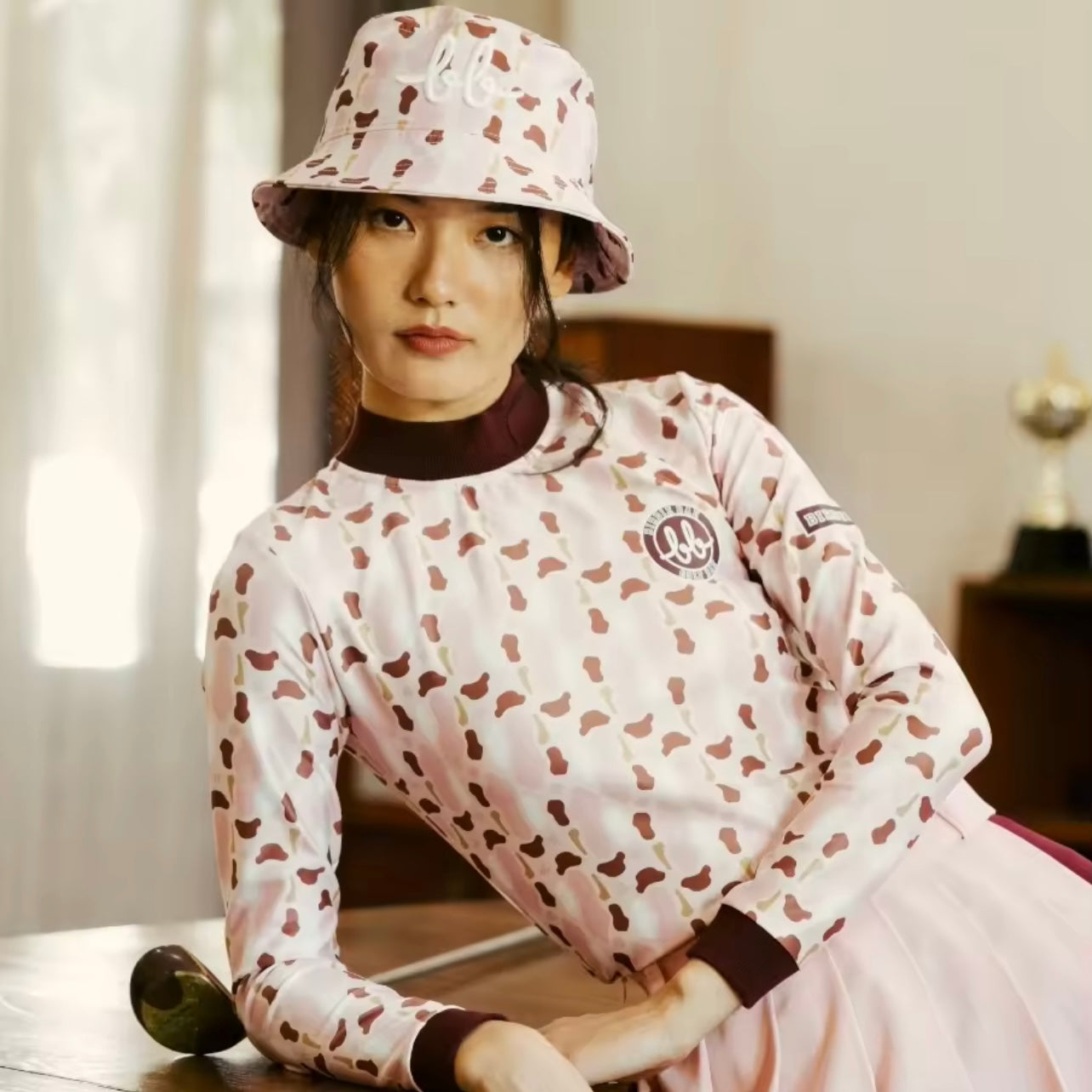 LONG SLEEVE BUNKER TOP - PINK