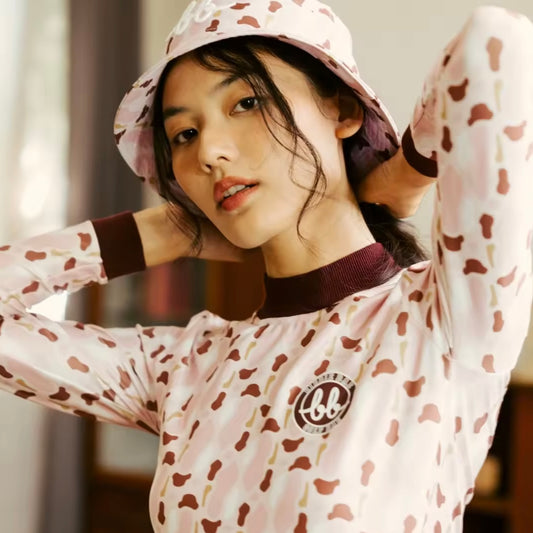LONG SLEEVE BUNKER TOP - PINK