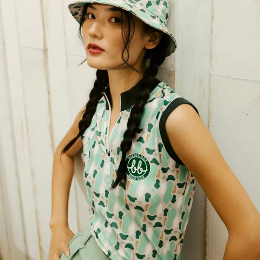SLEEVELESS BUNKER ZIP TOP - GREEN