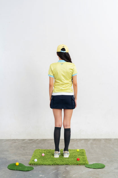 COURT WOMEN SCALLOP POLO - YELLOW