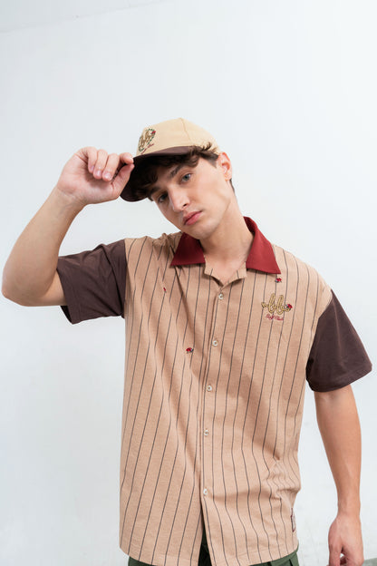 CAMP MEN HAWAII SHIRT - BROWN