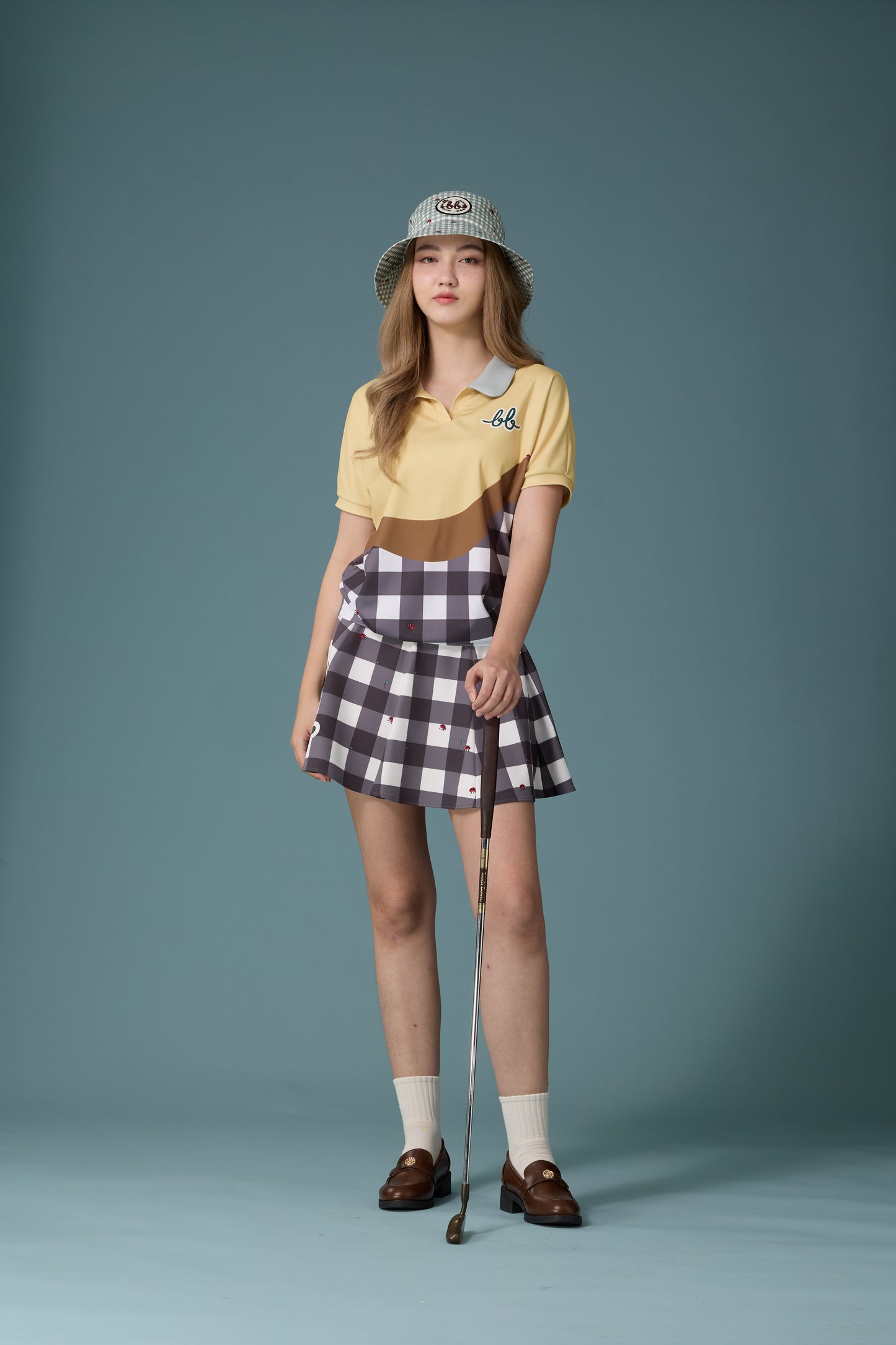 PICNIC FLARE SKORT - BLACK GINGHAM