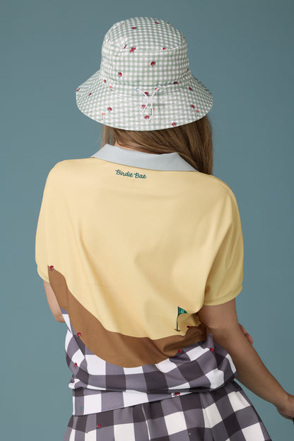 BB GINGHAM BUCKET HAT - GREEN