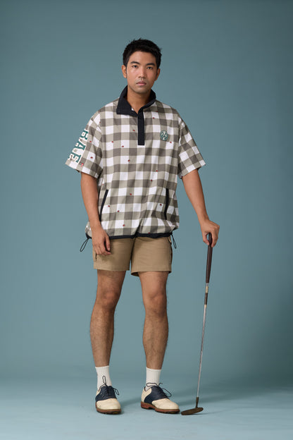 PICNIC MEN POLO SHIRT - BLACK GINGHAM