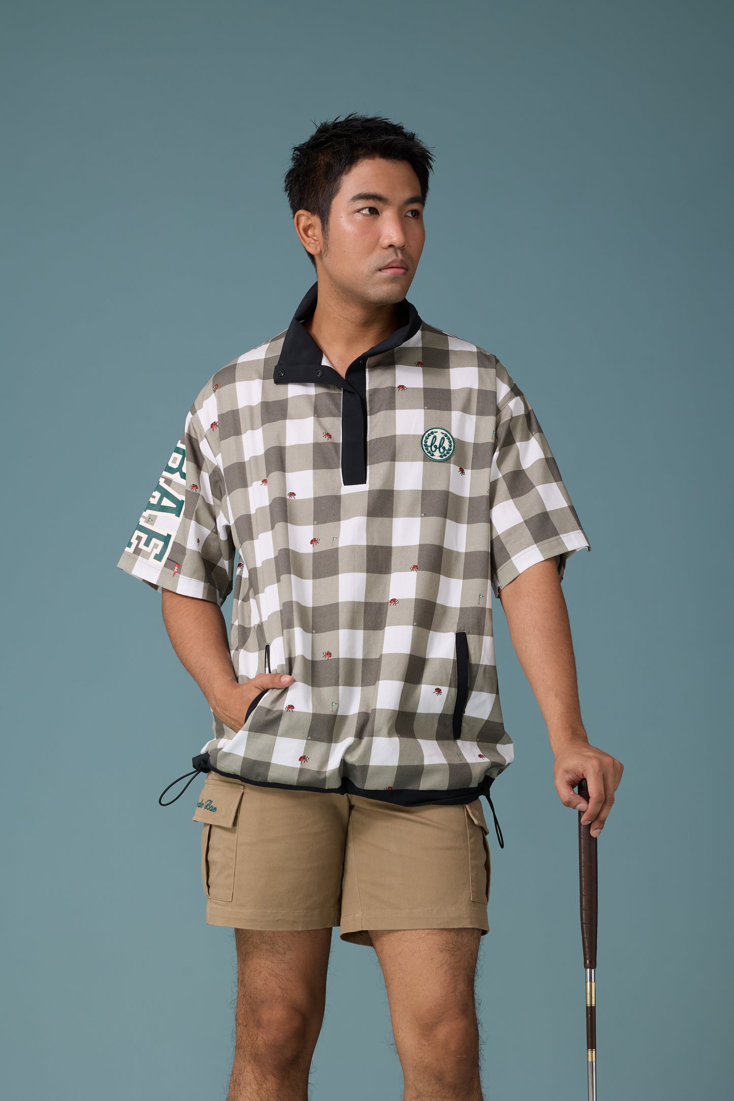 PICNIC MEN POLO SHIRT - BLACK GINGHAM