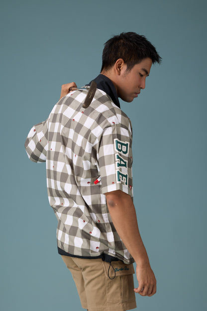 PICNIC MEN POLO SHIRT - BLACK GINGHAM