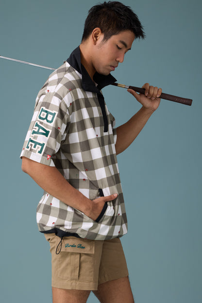 PICNIC MEN POLO SHIRT - BLACK GINGHAM