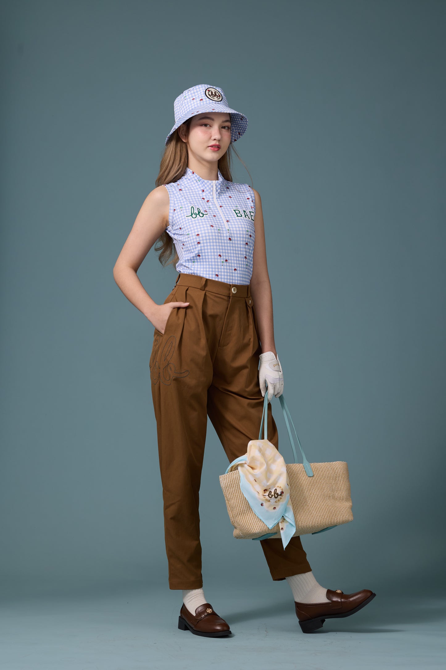 PICNIC UV PROTECTIVE SLEEVELESS TOP - BLUE