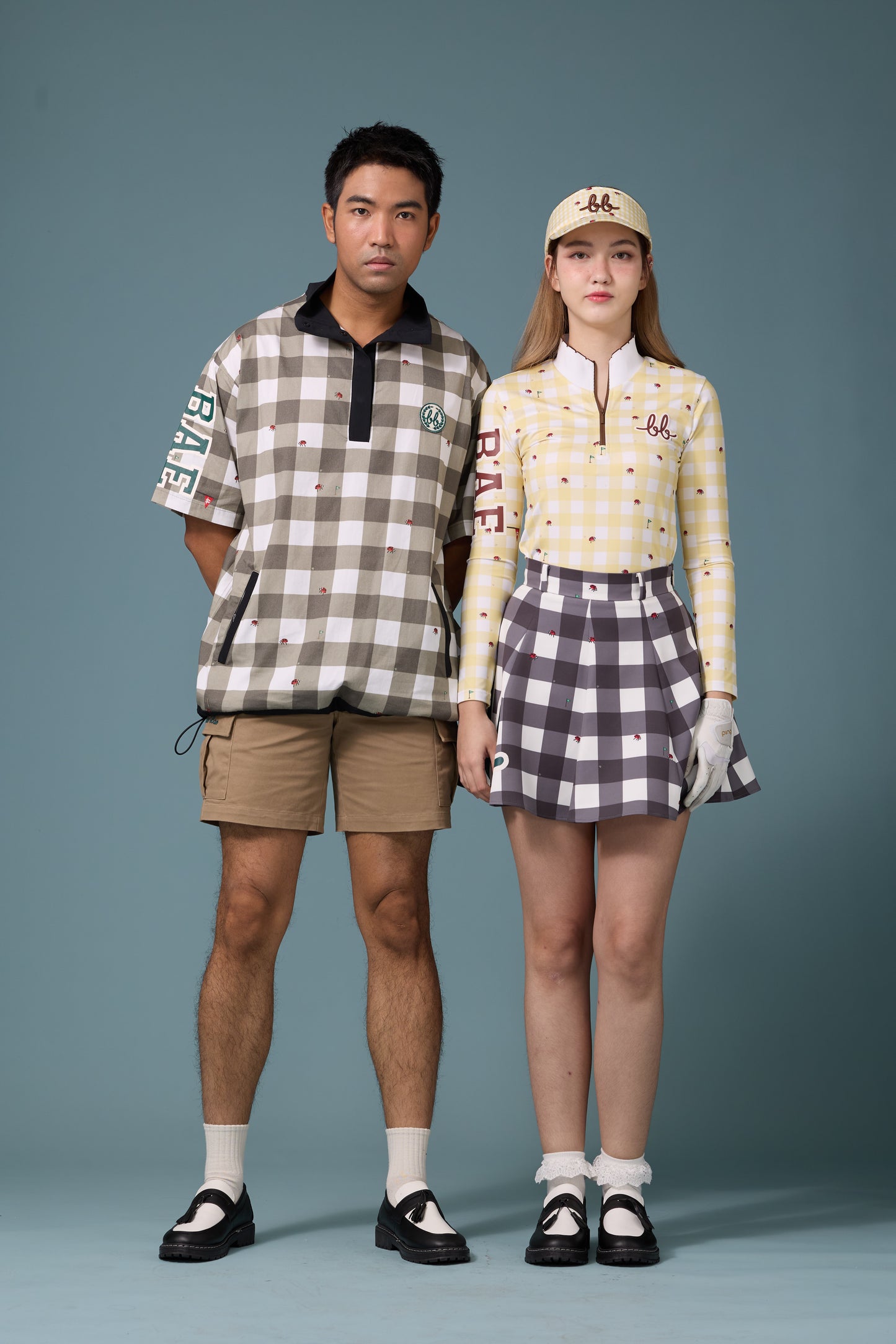 PICNIC FLARE SKORT - BLACK GINGHAM