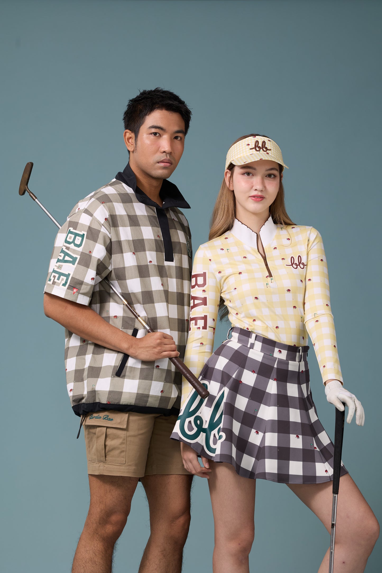 PICNIC FLARE SKORT - BLACK GINGHAM