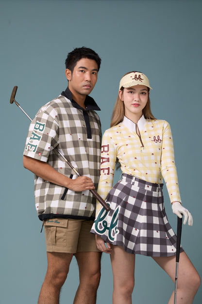 PICNIC FLARE SKORT - BLACK GINGHAM