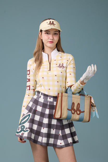 BB GINGHAM VISOR - YELLOW