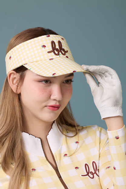 BB GINGHAM VISOR - YELLOW