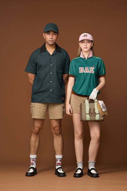 PICNIC BAE HAWAII SHIRT - FOREST GREEN