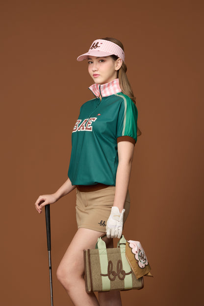 BB GINGHAM VISOR - PINK