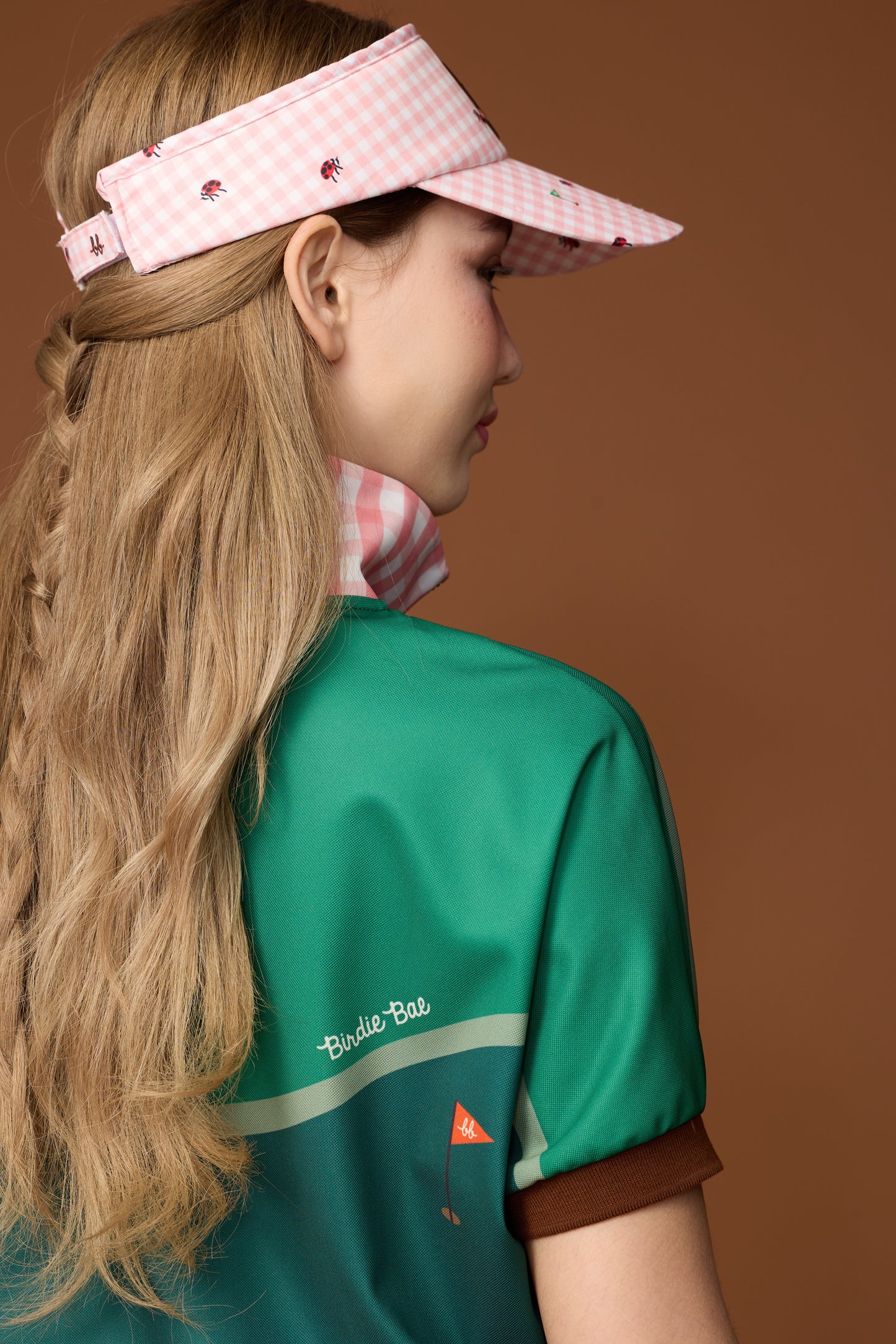 BB GINGHAM VISOR - PINK