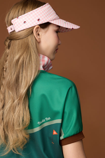 BB GINGHAM VISOR - PINK