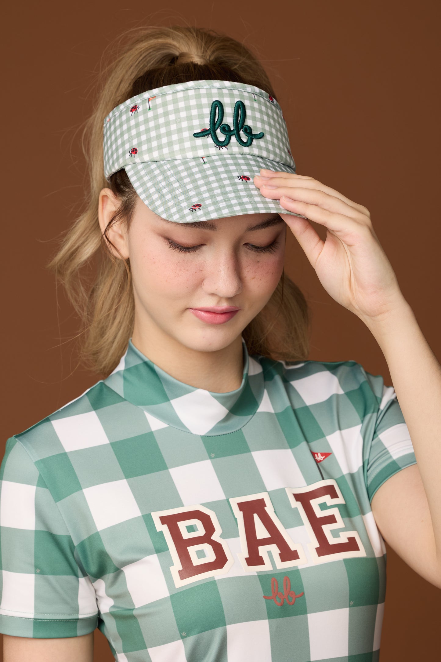 BB GINGHAM VISOR - GREEN