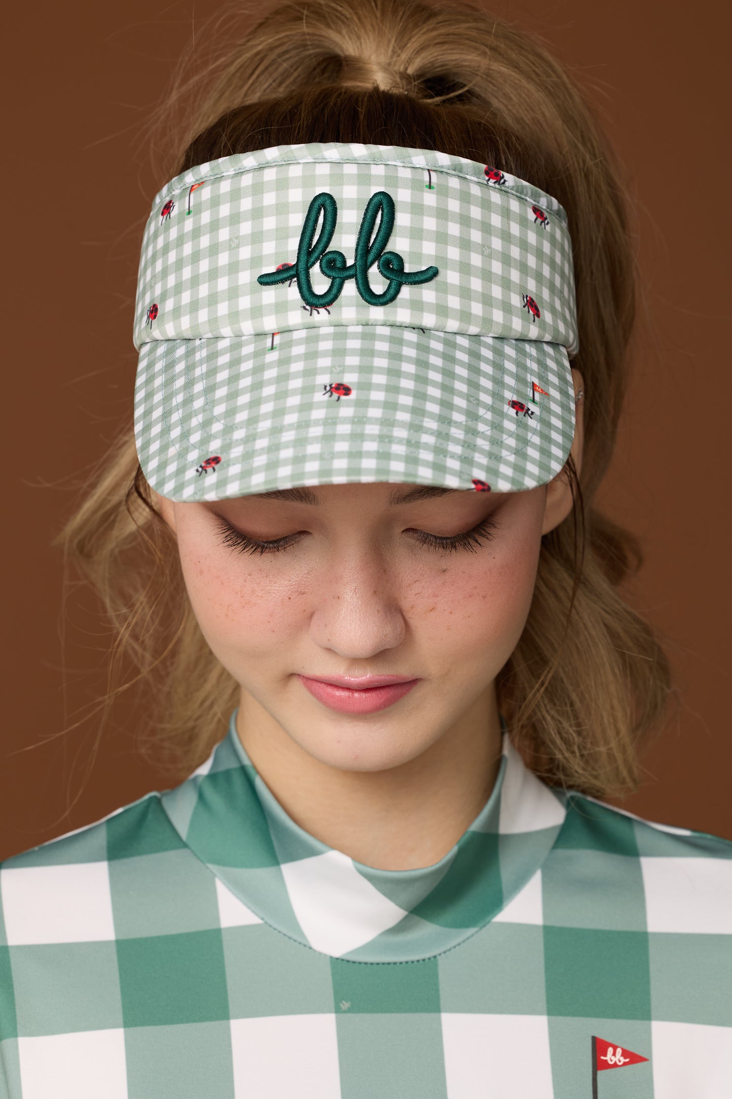 BB GINGHAM VISOR - GREEN