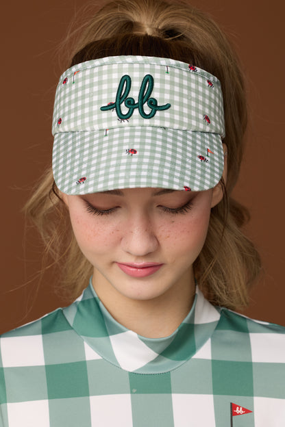 BB GINGHAM VISOR - GREEN
