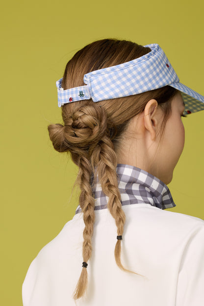 BB GINGHAM VISOR - BLUE