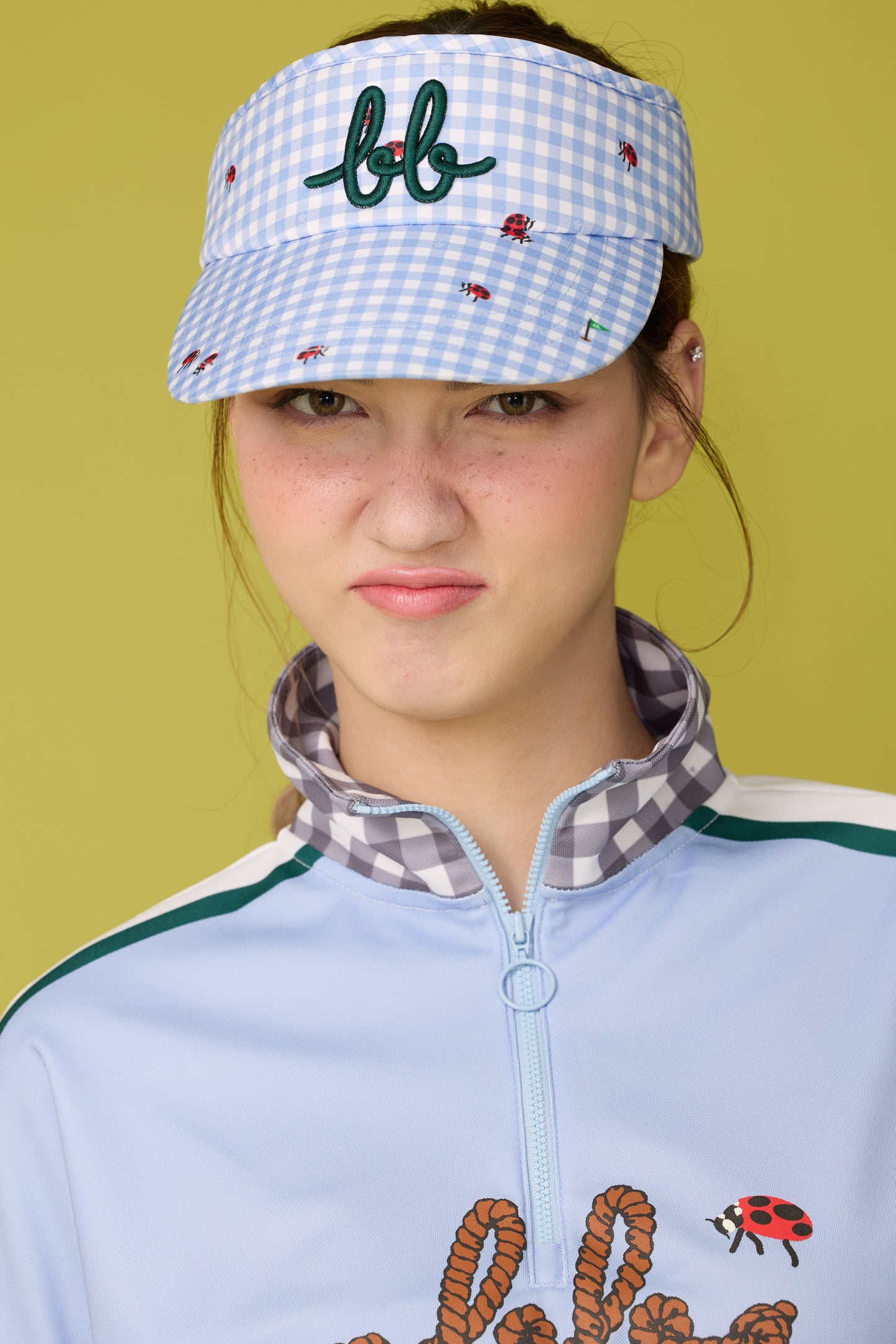 BB GINGHAM VISOR - BLUE